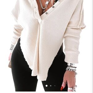 Pebby Forevee Haven Side Slit Henley